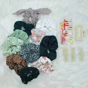 Hair Accessories Bundle w/ Star makeup case & Comb Bundle 7